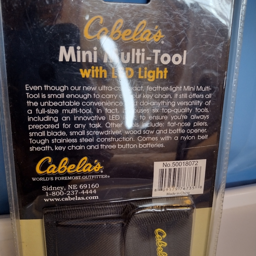 Cabela Mini multi-tool with LED light. - Picture 2 of 3